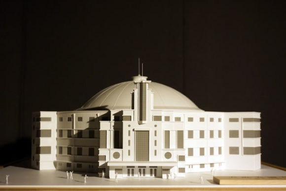 「大阪大国技館」復元模型の収受式・除幕式挙行
